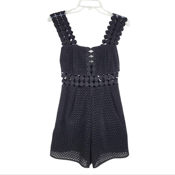 SHAKUHACHI Revolve circle lace romper NWT black Australia - Picture 1 of 6